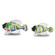 Rialto Fish Set of 2 in Green/Black/White/Multicolor (142|1200-0564)