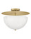 Inez LED Semi-Flush Mount in Lacquered Brass (138|FR41023LCB)