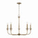 Presley Five Light Chandelier in Aged Brass (65|448951AD)