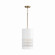 Dash One Light Pendant in Aged Brass and White (65|350212AW)