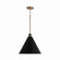 Bradley One Light Pendant in Aged Brass and Black (65|350112AB)