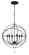 Solaris Six Light Chandelier in Black (60|9228-BK)