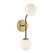 Two Light Wall Sconce in Matte Black and Natural Brass (446|M90098MBKNB)
