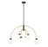 Six Light Chandelier in Matte Black with Natural Brass (446|M100114MBKNB)