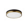 Dapper LED Flush Mount in Black / Antique Brass (16|59702WTBKAB)