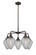 Downtown Urban Five Light Chandelier in Oil Rubbed Bronze (405|916-5CR-OB-G165)