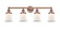 Edison Four Light Bath Vanity in Antique Copper (405|616-4W-AC-G181S)