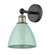 Downtown Urban One Light Wall Sconce in Black Antique Brass (405|616-1W-BAB-MBD-75-SF)