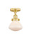 Edison One Light Semi-Flush Mount in Satin Gold (405|616-1F-SG-G321)