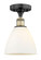 Edison One Light Semi-Flush Mount in Black Antique Brass (405|616-1F-BAB-GBD-751)