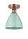 Downtown Urban One Light Semi-Flush Mount in Antique Copper (405|616-1F-AC-MBD-75-SF)