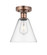 Edison One Light Semi-Flush Mount in Antique Copper (405|616-1F-AC-GBC-82)