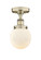 Edison One Light Semi-Flush Mount in Antique Brass (405|616-1F-AB-G201-6)