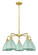 Downtown Urban Five Light Chandelier in Satin Gold (405|516-5CR-SG-MBD-75-SF)