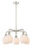 Downtown Urban Five Light Chandelier in Polished Nickel (405|516-5CR-PN-G461-6)