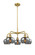 Downtown Urban Five Light Chandelier in Brushed Brass (405|516-5CR-BB-G93)