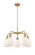 Downtown Urban Five Light Chandelier in Brushed Brass (405|516-5CR-BB-G81)