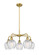 Downtown Urban Five Light Chandelier in Brushed Brass (405|516-5CR-BB-G462-6)