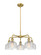 Downtown Urban Five Light Chandelier in Brushed Brass (405|516-5CR-BB-G412)