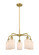Downtown Urban Five Light Chandelier in Brushed Brass (405|516-5CR-BB-G341)