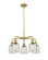 Downtown Urban Five Light Chandelier in Brushed Brass (405|516-5CR-BB-G259)