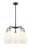 Downtown Urban Five Light Chandelier in Black Antique Brass (405|516-5CR-BAB-G651-7)