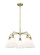 Downtown Urban Five Light Chandelier in Antique Brass (405|516-5CR-AB-GBC-81)