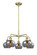 Downtown Urban Five Light Chandelier in Antique Brass (405|516-5CR-AB-G93)