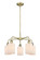 Downtown Urban Five Light Chandelier in Antique Brass (405|516-5CR-AB-G341)