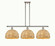 Downtown Urban Three Light Pendant in Polished Nickel (405|516-3I-PN-RBD-12-NAT)