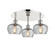 Downtown Urban Three Light Flush Mount in Polished Nickel (405|516-3C-PN-G92)