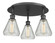 Downtown Urban Three Light Flush Mount in Matte Black (405|516-3C-BK-G275)