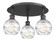 Downtown Urban Three Light Flush Mount in Matte Black (405|516-3C-BK-G1213-6)