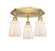 Downtown Urban Three Light Flush Mount in Brushed Brass (405|516-3C-BB-G391)