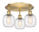 Downtown Urban Three Light Flush Mount in Brushed Brass (405|516-3C-BB-G1013)