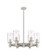 Downtown Urban LED Chandelier in Satin Nickel (405|434-6CR-SN-G434-7SDY)