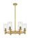 Downtown Urban LED Chandelier in Brushed Brass (405|434-6CR-BB-G434-7SDY)