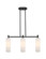 Downtown Urban LED Island Pendant in Matte Black (405|434-3I-BK-G434-12WH)