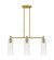 Downtown Urban LED Island Pendant in Brushed Brass (405|434-3I-BB-G434-12SDY)