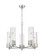 Downtown Urban LED Chandelier in Satin Nickel (405|428-5CR-SN-G428-12CL)