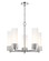Downtown Urban LED Chandelier in Polished Nickel (405|428-5CR-PN-G428-12WH)