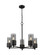 Downtown Urban LED Chandelier in Matte Black (405|428-5CR-BK-G428-7SM)