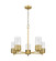 Downtown Urban LED Chandelier in Brushed Brass (405|428-5CR-BB-G428-7SDY)