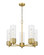 Downtown Urban LED Chandelier in Brushed Brass (405|428-5CR-BB-G428-12SDY)