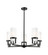 Downtown Urban LED Chandelier in Matte Black (405|426-5CR-BK-G426-8WH)