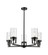 Downtown Urban LED Chandelier in Matte Black (405|426-5CR-BK-G426-8CL)