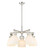 Downtown Urban Five Light Chandelier in Polished Nickel (405|410-5CR-PN-G412-7WH)
