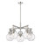 Downtown Urban Five Light Chandelier in Polished Nickel (405|410-5CR-PN-G410-7CL)
