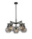 Downtown Urban Five Light Chandelier in Matte Black (405|410-5CR-BK-G410-7SM)