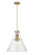 Downtown Urban Three Light Pendant in Brushed Brass (405|410-3PL-BB-G411-18CL)